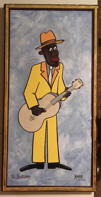 "The BLUESMAN"  PAINTING     >>>> BIG 24" x 48"