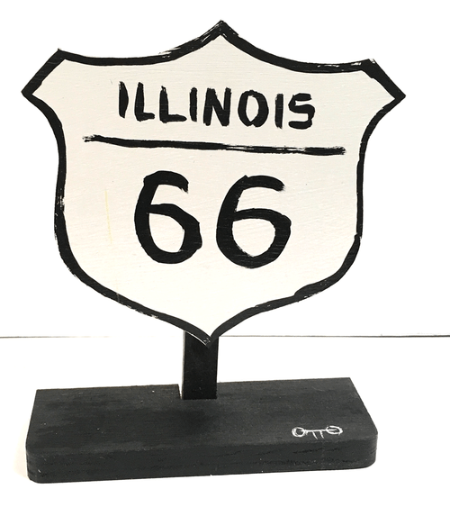 ROUTE 66 SIGNPOST by Otto Schneider