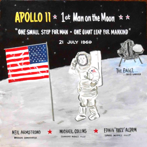 Apollo 11 - Man on the Moon Painting - George Borum