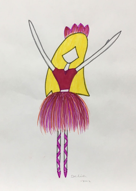 RED and YELLOW BALLERINA by Delia - 2012