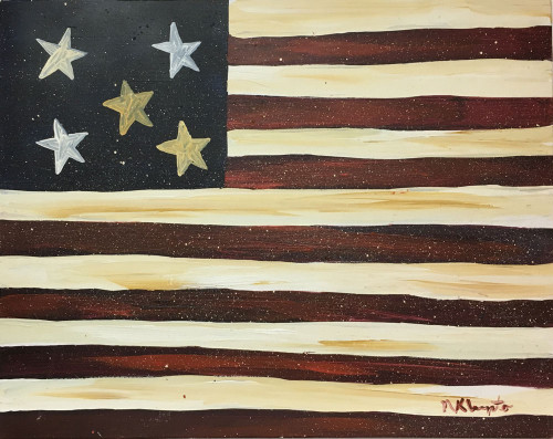 FLAG #3 - Oil Painting by Norm WAS $60 - NOW $30
