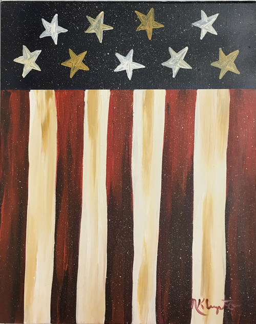 FLAG #1 - Oil Painting by Norm - WAS $60 - NOW $30