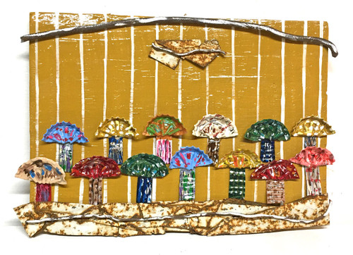 COLORFUL BOTTLE CAP MUSHROOMS - by Deans V Bowers