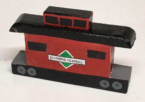 ILLINOIS CENTRAL RAILROAD CABOOSE by Eddie Armstrong - NOW ONLY $20