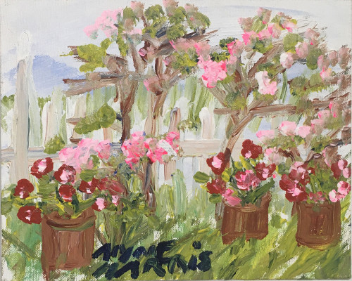 "3 POTS WITH FLOWERS" by Alyne Harris