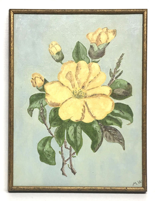 FLOWERS on Canvas Panel - Framed by Myrtice West