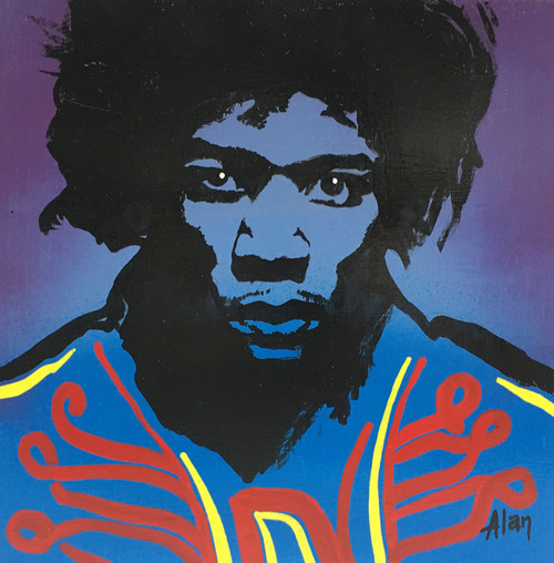 JIMI HENDRIX -  POP ART PORTRAIT by Alan