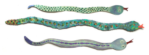 GROUP OF 3 SNAKES - Signed: "Travelin JB-2005"