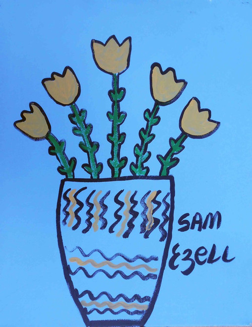 Vase of Tulips by Sam Ezell