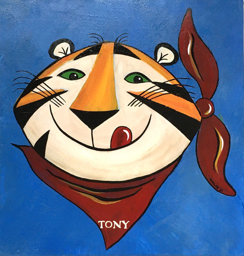 TONY the TIGER - 12" x 12" LOGO  -- by Heidi Wolfe