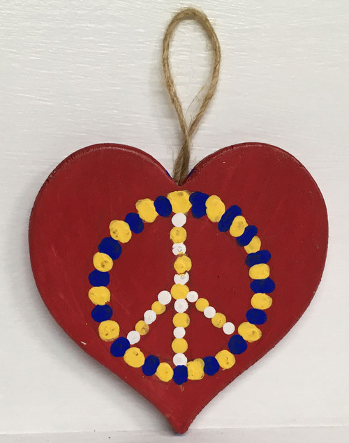 PEACE - HEART CUT-OUT by Bliiy FRED Hellam