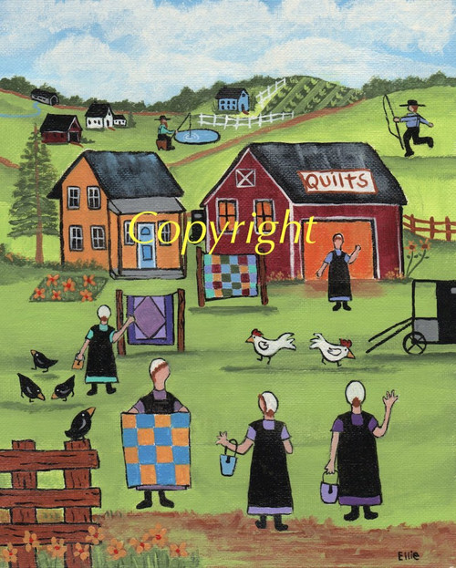 AMISH QUILT BARN by Ellie - Was $95 - Now $60