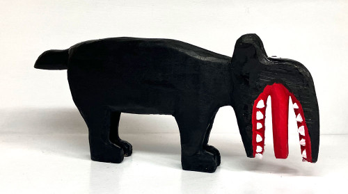 BLACK BEAR CARVING by MINNIE ADKINS