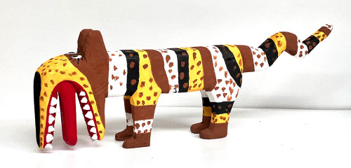 TIGER CARVING - VERY COLORFUL by MiNNIE ADKINS