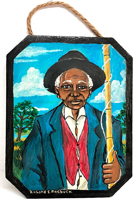 FISHERMAN PLAQUE (50) by Richard Roebuck -