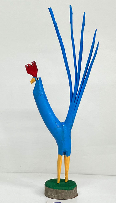 BLUE MAPLE TREE LIMB ROOSTER (G) by Minnie Adkins
