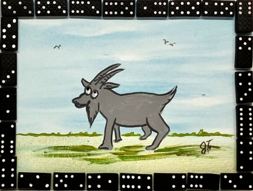 GOAT PAINTING (Trimmed with Dominos) by John Taylor