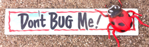 DON'T BUG ME !     FUN SIGN.  BIG BUG