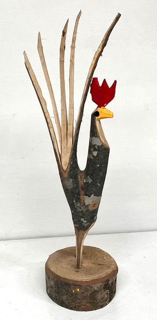 NATURAL TREE LIMB ROOSTER (10) BY MINNIE ADKINS