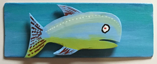 ANOTHER FISH Cut-out Mounted on a Backboard---