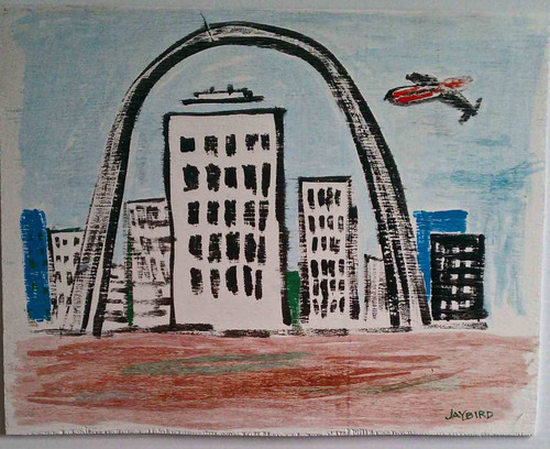 St Louis Arch painting by St. Louis Street Artist Jaybird