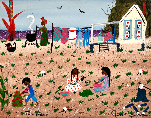 WASH DAY on the FARM (76) by Jessie LaVon.  11x14" -