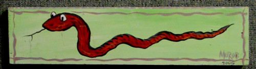 GREEN SNAKE Wall Plaque    by George Borum