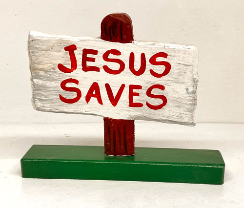JESUS SAVES - Post Sign