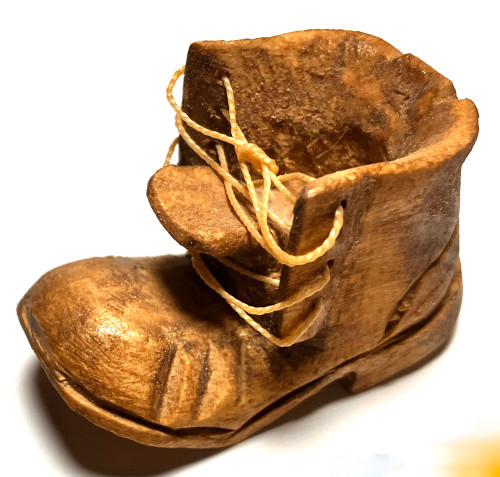 MINI CARVED BOOT only 2" long - Signed