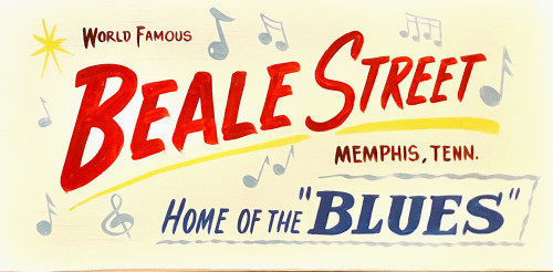 BEALE STREET - MEMPHIS 12' X 24" Sign