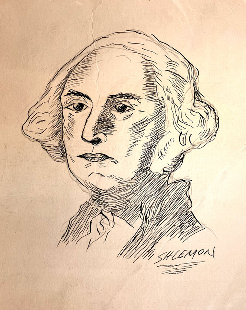 GEORGE WASHINGTON - PEN & INK DRAWING