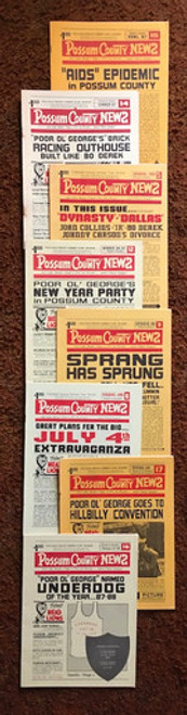 "POSSUM COUNTY NEWS"   -  8 Different Back Issues