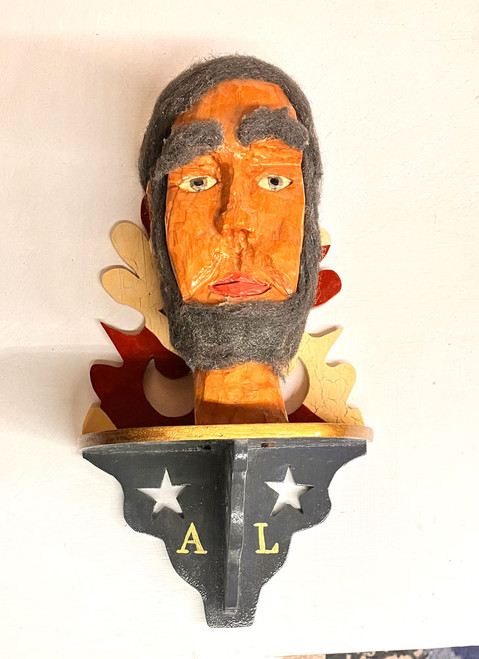 ABE LINCOLN CARVING by TOM STECK