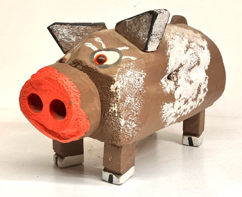 PIG CHAINSAW CARVING by. Rose Krinke  (1936-2010)