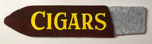WOOD CUT-OUT CIGAR -- Old Time Sign - by George Borum