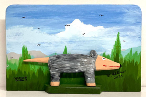 POSSUM CARVING DISPLAY (19-P) by Minnie & George