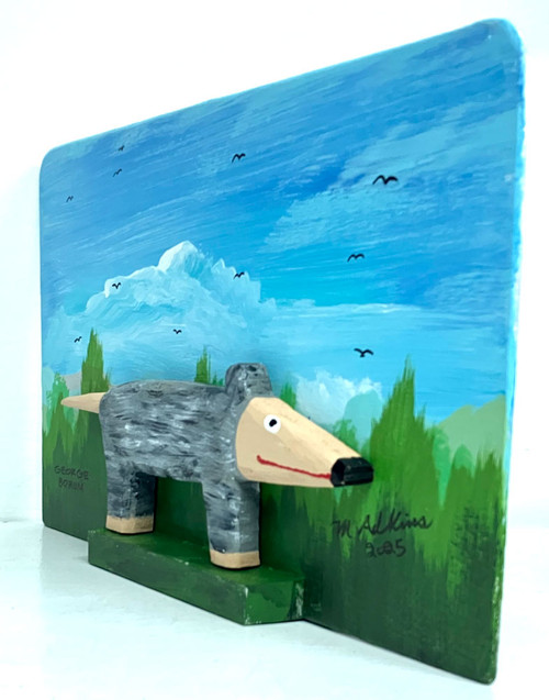 3-D  POSSUM CARVING DISPLAY (23). BY MINNIE & GEORGE