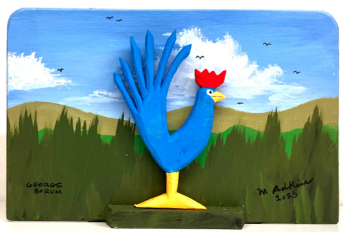 BLUE  ROOSTER Small (SR-29) by Minnie & George