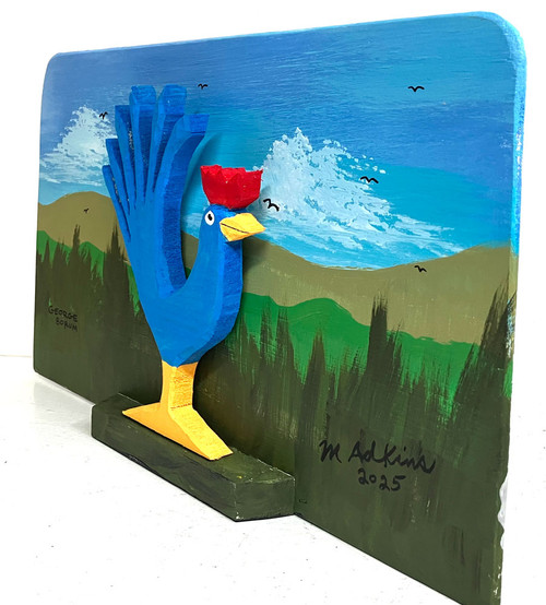 3-D--BLUE ROOSTER Display (41) by Minnie & George