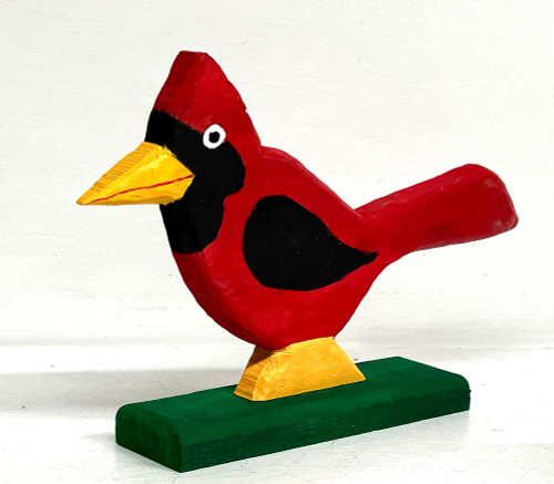 CARDINAL - REDBIRD CARVING - 10" long - #11) by Minnie Adkins