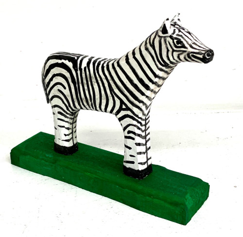 ZEBRA CARVING   ( 15-T) by Minnie Adkins