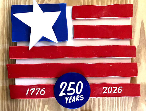 FOLK ART FLAG (#4) Celebrating America's  250th Birthday