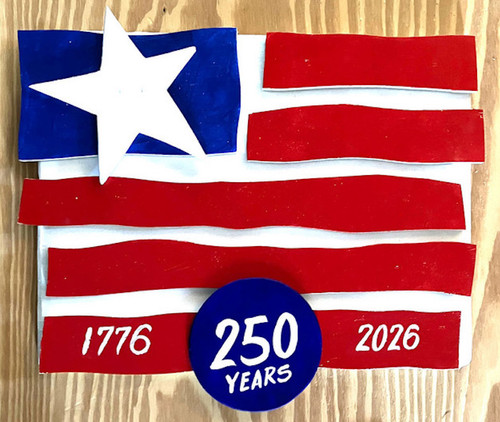 FOLK ART FLAG (#2) Celebrating America's  250th Birthday