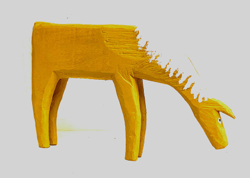 PALOMINO HORSE with White Mane & Tail by Minnie Adkins