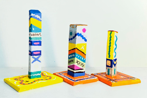 GOOD LUCK TOTEMS -- Colorful Group of 3 Pieces(  -- (#3) by Borum