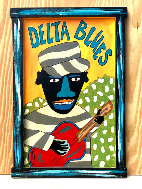 DELTA BLUES - Man playing Guitar by Willard J