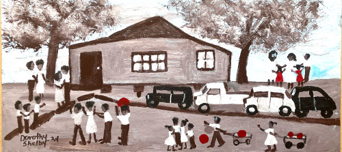 HOMESTEAD on Found Wood (#7) by Dorothy Shelby