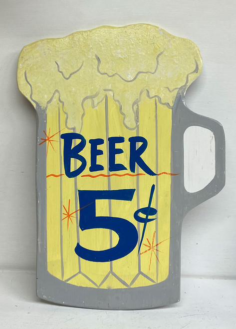 BEER - 5¢ - MUG CUTOUT by George Borum