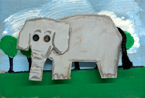 RAW -  ELEPHANT CUTOUT - Unknown Artist