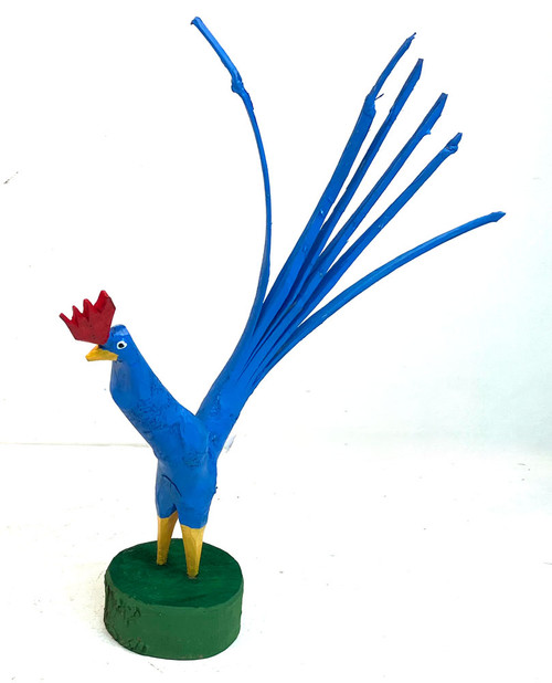 BLUE TREE LIMB ROOSTER  - (21) by Minnie Adkins